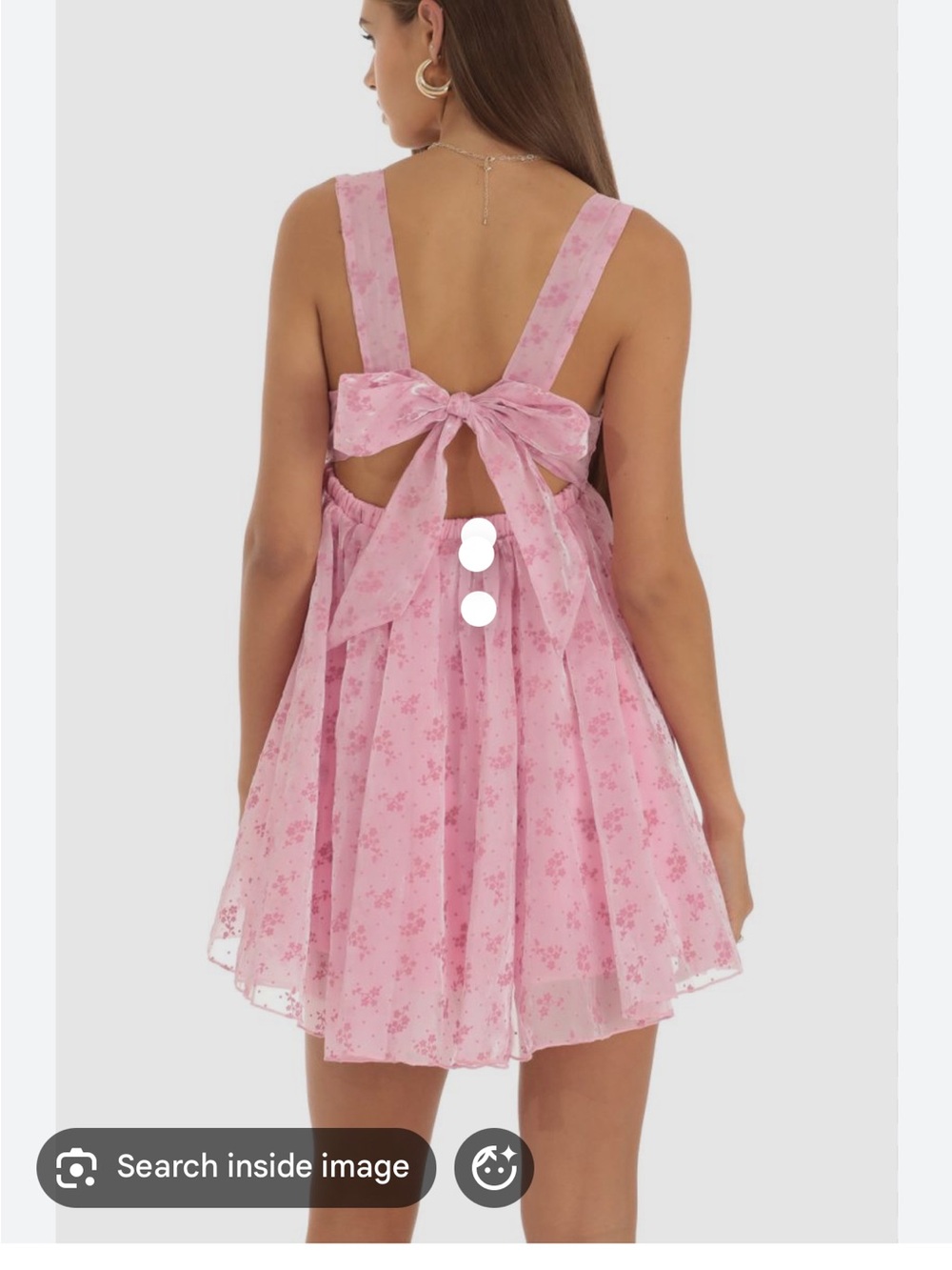 Lucy In The Sky Pink Floral Open Back Dress Sz Medium